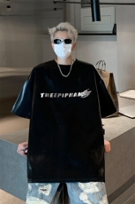 男装短袖T恤2025夏季丝光棉印花五分袖体恤XZ514-2-2024101-P58，男装T恤，星座514-2(原B239)