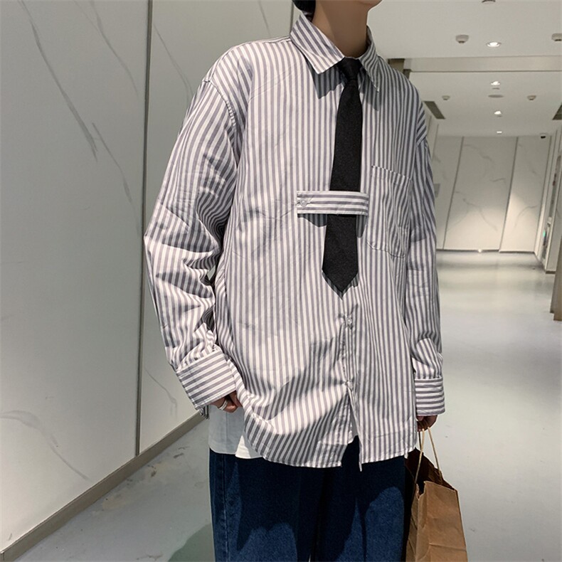 长袖衬衫男港风日系外套CT01P35,男装衬衫,星座1116-2