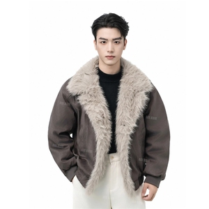 网图 冬季座山雕棉服皮毛一体短款加厚毛领外套男 MY006 特P108图片