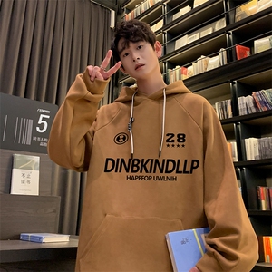港风抖音直播得物高品质宽松麂皮绒连帽卫衣W6201P48图片