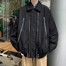 拉链设计感美式高街夹克外套小众潮牌机能飞行服外套JK251P68，男装夹克，星座410-2