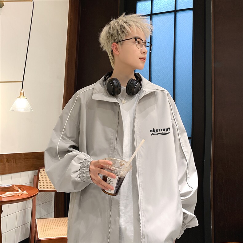 24新款秋季时尚百搭宽松字母印花潮流夹克潮流TPF6341P65控88,男装夹克,电商A268A