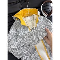 W10860-P65网图现货美式潮流ins高质量小香风连帽开衫卫衣外套，女装短外套，星座1608