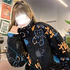 1506/Q2010/P54冬季加绒加厚面包服棉衣外套男时尚气质原宿ins，男装棉衣，星座1506