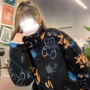 1506/Q2010/P54冬季加绒加厚面包服棉衣外套男时尚气质原宿ins图片