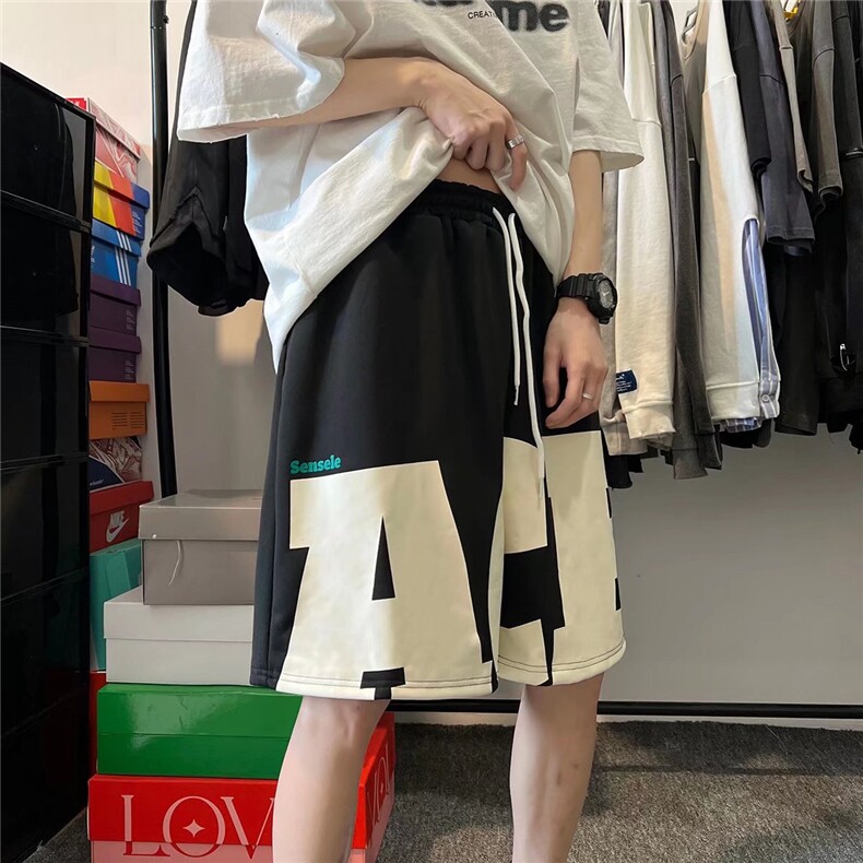 潮宽松型直筒夏季青春流行时尚潮牌五分裤运动裤YD22P26,男装休闲裤,星座1116-2