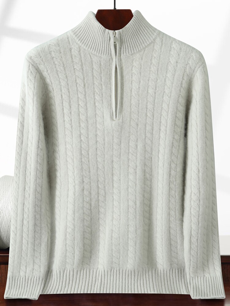 2025年秋季新款男士加厚针织羊绒毛衣时尚休闲通勤，男装羊绒套衫，绒创羊绒