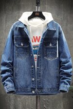 挂拍秋季新款夹克男士韩版潮流百搭上衣服休闲牛仔外套9157，男装夹克，电商A318