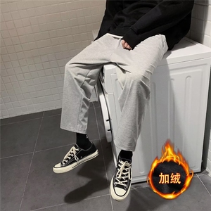 男秋季新款港风加绒休闲裤WK181P32,秋天可以用哪些颜色搭配起来图片