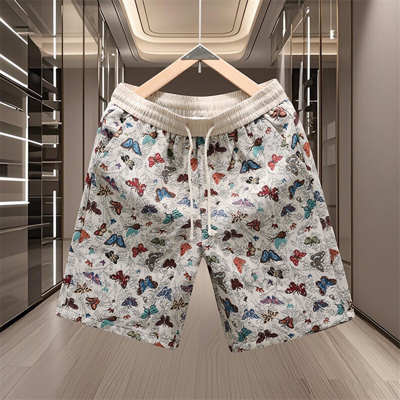 数据新款夏威夷民族风短裤男女抽绳夏季潮牌运动裤子DK2526P25，男装牛仔裤，电商A128