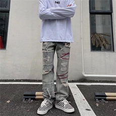 潮流春季牛仔裤男牛仔长裤K8076P49，男装牛仔裤，星座1116-2