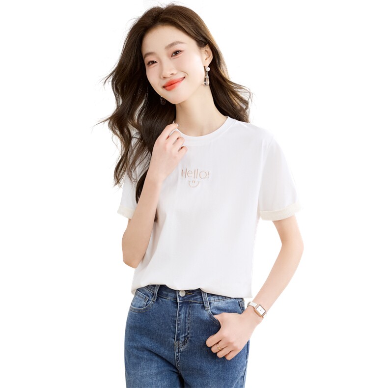 2025年夏季短袖女装精品时尚T恤,女装T恤,1D073