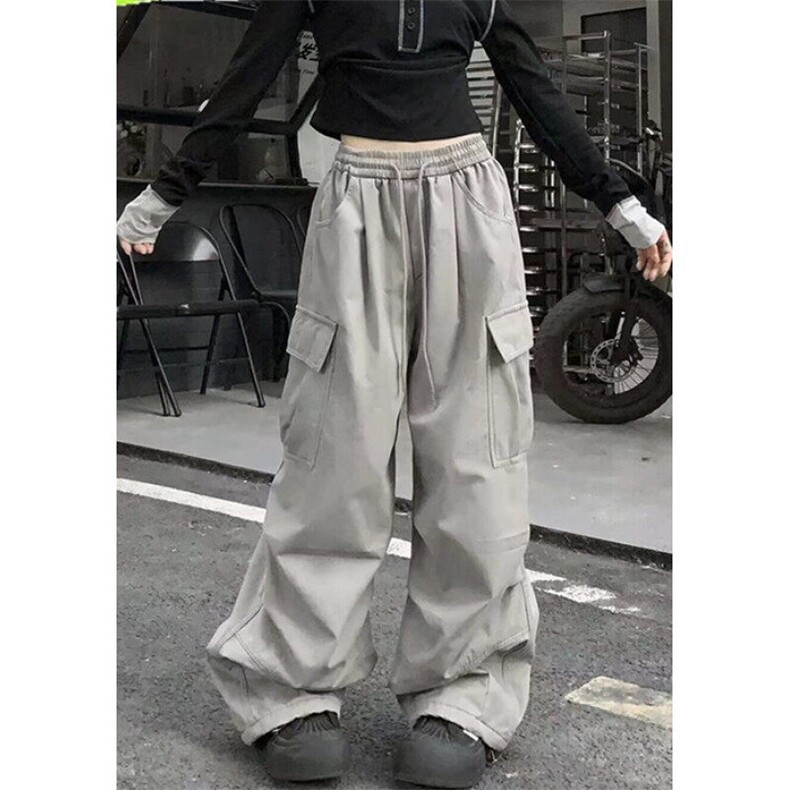 潮春秋宽松型松紧腰休闲长裤抽绳阔腿裤中低腰KA609,男装休闲裤,星座1116A（原606A-3）