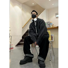 立领拉链毛衣慵懒高级感冬季羊毛针织衫男士开衫外套MT10，男装针织衫/毛衣，星座1116A（原606A-3）