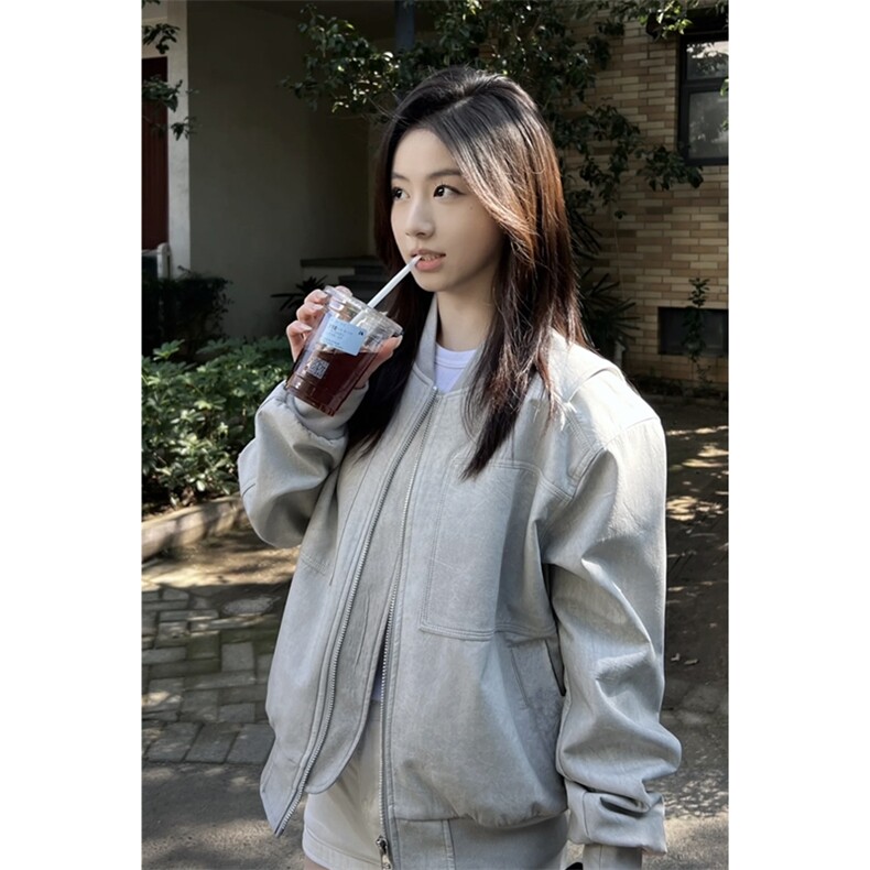 GOSNACE秋季短款夹克潮棒球服外套男女同款DY195-P80网图图片