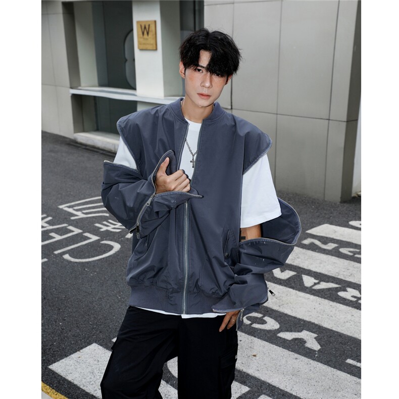 秋冬夹克cleanfit美式外套拉链设计感夹克1016-1JK86P109K139,男装夹克,星座1016-1（原电商B408-1）