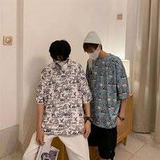 男圆领五分袖T恤T0601P25，男装T恤，星座1116-2