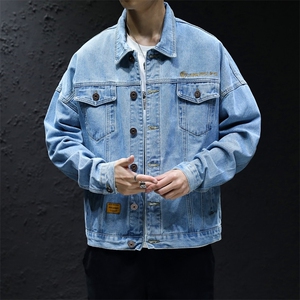 2025秋季新款牛仔外套男士夹克牛仔衣潮  M-5XL 两色 6630-P65图片