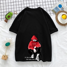 DX17051-P20纯棉短袖t恤男大码半袖打底衫宽松体恤衫港风，男装T恤，电商A040