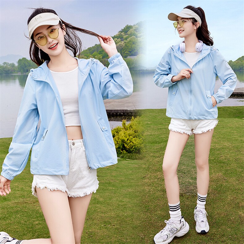 现货！！防晒衣女2024夏季新款时尚透气防晒衫薄外套，女装防晒衣，以桐