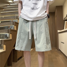 港风工装休闲裤高街五分裤宽松沙滩裤直通短裤DK236P28，男装休闲裤，星座1204-3