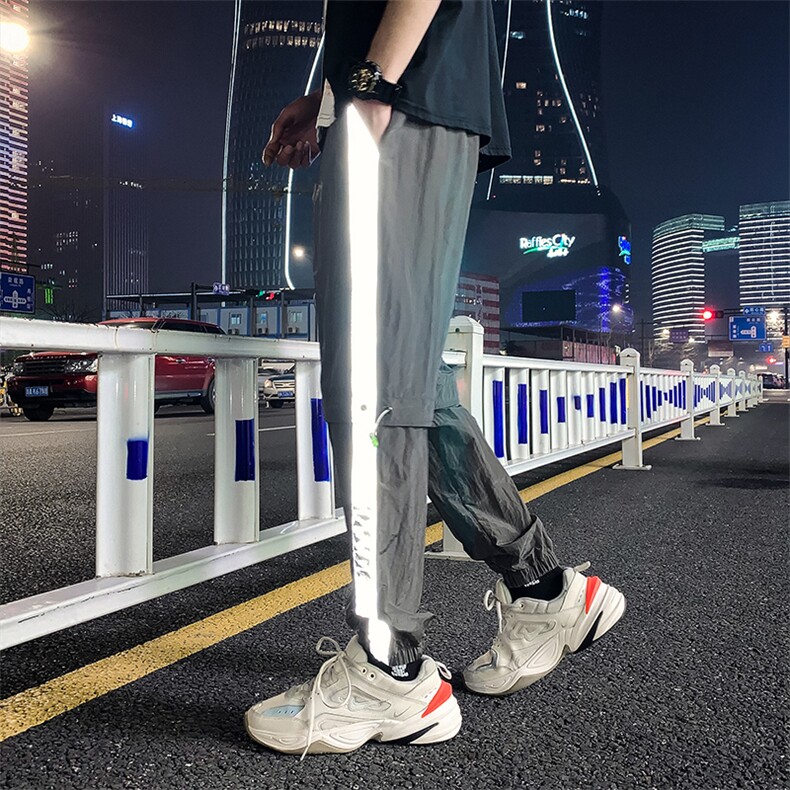 2021秋冬宽松工装裤发光条A222B图片