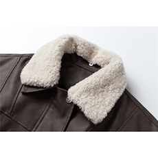 1PU皮复古做旧面料可脱卸羊羔毛领大码M-5XL棉衣男77933P138控198，男装棉衣，星座226-2