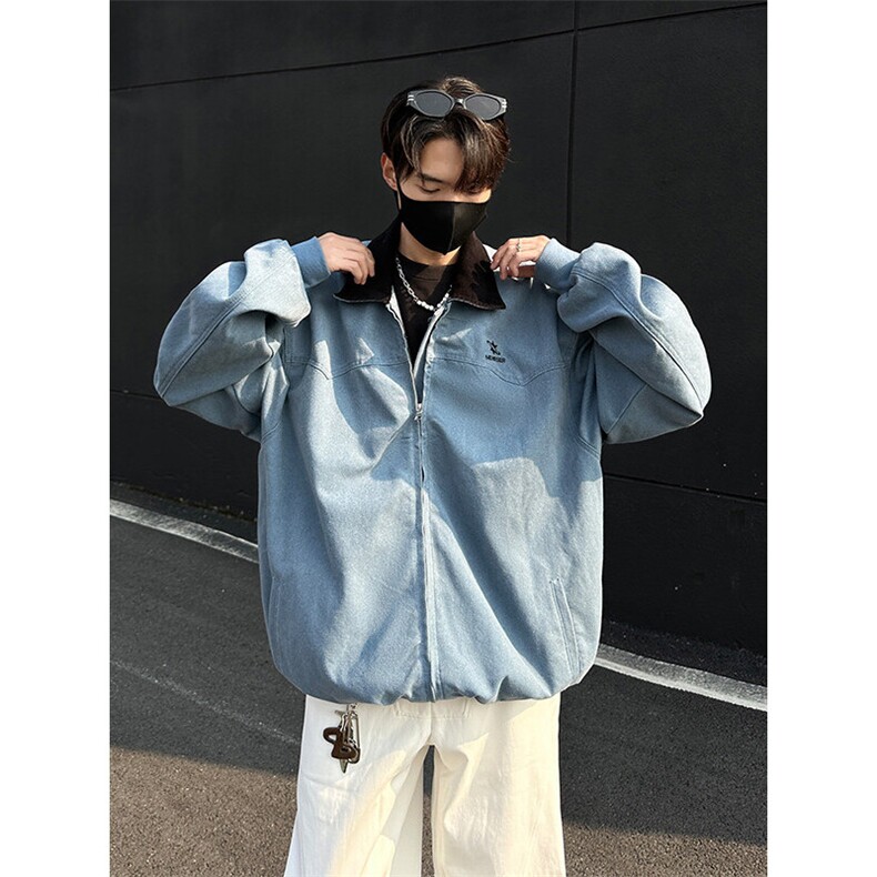洗水休闲夹克男美式复古时尚高街春季穿搭外套显高上衣JK1169-P90,男装夹克,星座1103-3