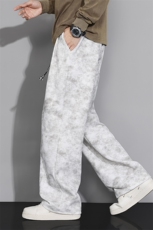 M-8XL休闲裤男潮流美式提花脏脏裤宽松直筒长裤DSA157B-K823-P45，男装休闲裤，电商A157B