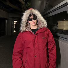 405A美式高街大毛领棉衣座山雕派克棉服MY25806-特批100控168，男装棉衣，星座405A