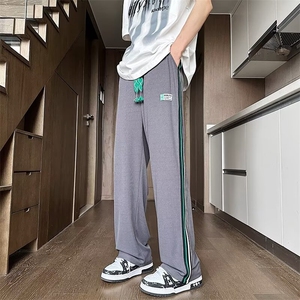 休闲裤男夏季薄款阔腿长裤宽松工装运动卫裤男生 K242图片
