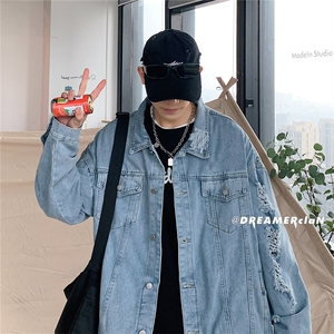 JK629-p70-限价98现货港风大码牛仔ins外套cityboy