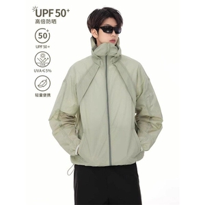 户外薄款冰丝防晒衣男夏季薄款宽松连帽防晒服防紫外线运动登山服图片
