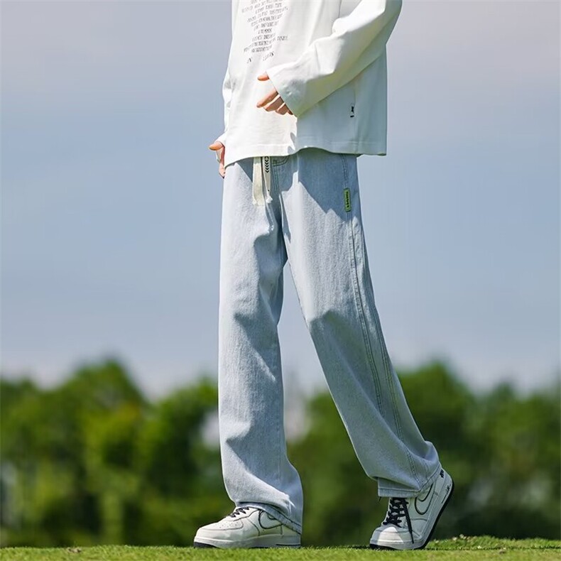 男士工装裤薄款直筒宽松运动休闲长裤阔腿伞兵冲锋裤NZ1099,男装工装外套,星座516A