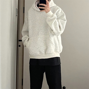 抖音得物高品质二开 秋冬美式高街重磅结构辑明线连帽卫衣外套W75图片