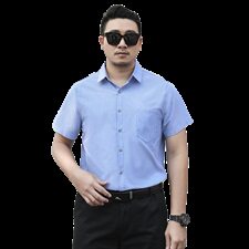 商务休闲男士短袖衬衫加肥加大码7XL宽松夏季薄款衬衣19C05，男装衬衫，星座802
