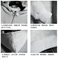 A115-P45拉链连帽卫衣男士大码宽松棒球服男外套男网格挂拍，男装卫衣，电商A040A