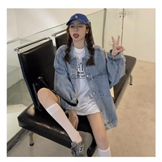 牛仔外套女2025年新款韩版大码设计感宽松长袖秋季上衣ins潮，男装工装外套，星座506A