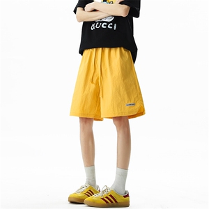 01夏季美式高街hipho格子肌理速干运动五分短裤XZ211-1-K2529-P40图片