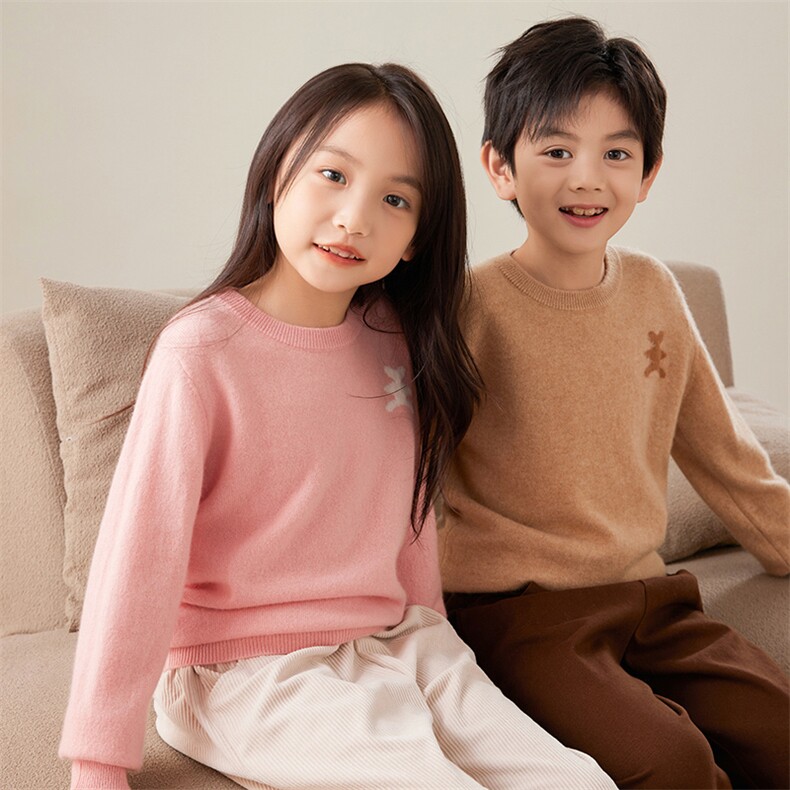 秋冬男女同款百搭休闲时尚衫，童装卫衣/绒衫，贝美羊绒