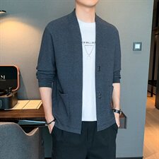 针织开衫毛衣男外套韩版潮流休闲线衣秋冬新款DF165T，男装针织衫/毛衣，电商A102