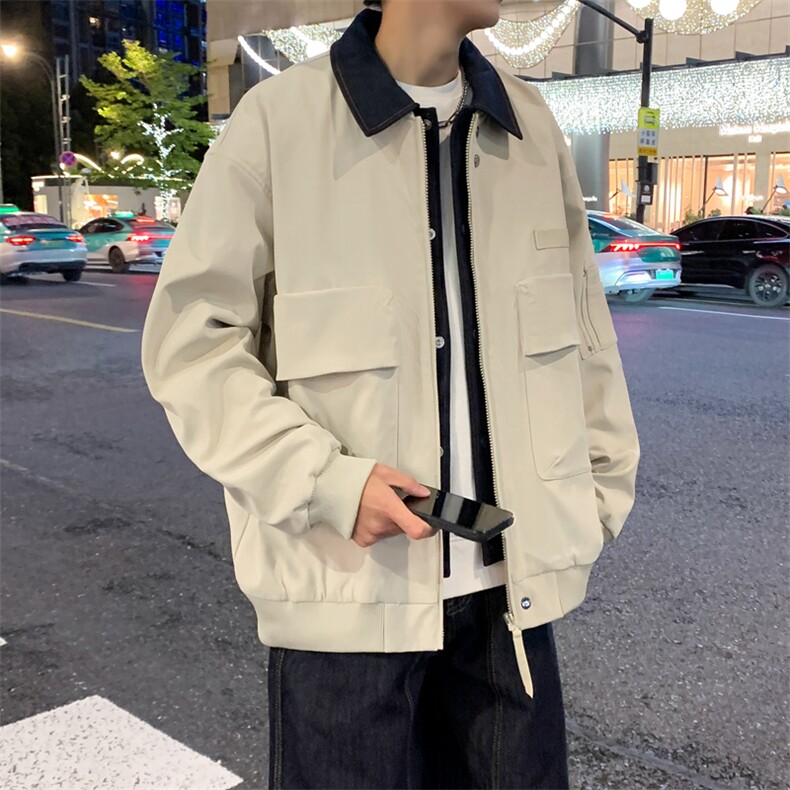 休闲夹克2026春新款潮牌男装宽松百搭工装外套JK02632-P85,男装夹克,星座308B-2