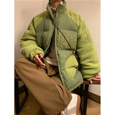 美式羊羔绒棉服情侣棉衣外套男女潮加厚保暖面包服棉袄M2516-p98，男装棉衣，星座1008