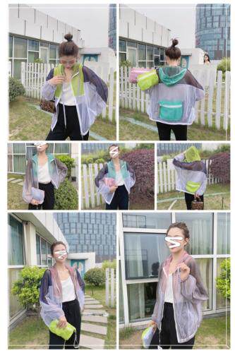 网纱二面穿防晒，女装，曵袖