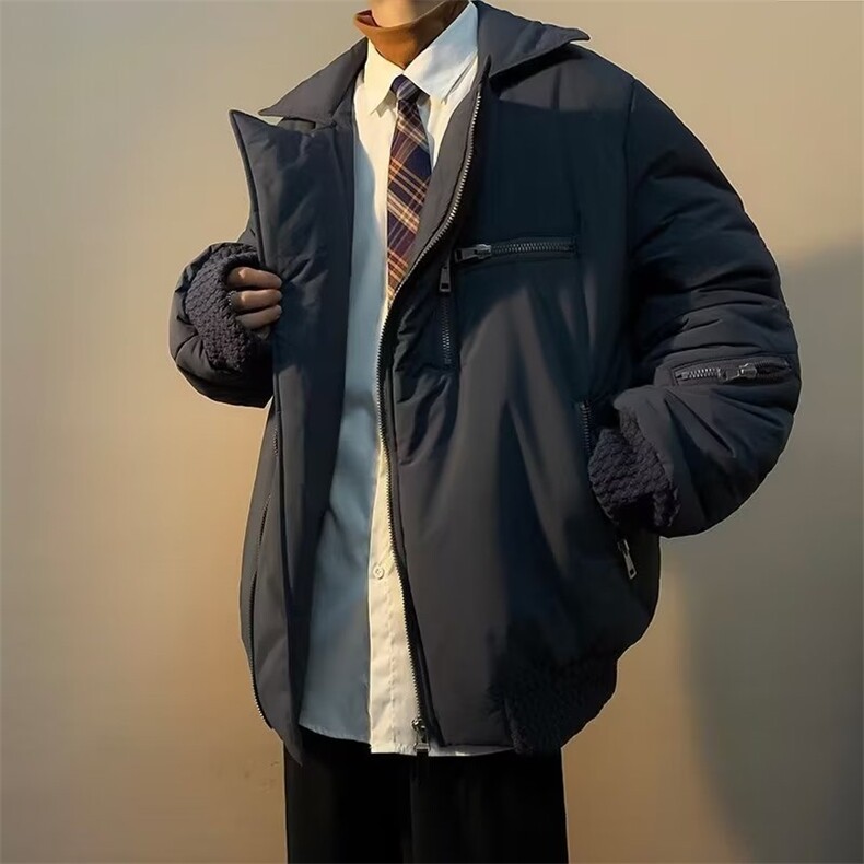 A929-P80秋季美式vintage多口袋飞行棉服男高街潮牌宽松外套,男装夹克,星座512-6