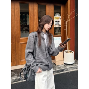 日系气质时尚新款原宿文艺ins洗水百花绒老钱风毛衣百搭潮流流行图片