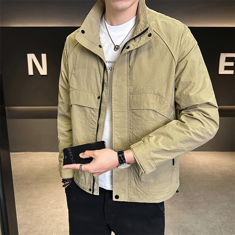 店主风2025年秋季新款潮牌外套立领帅气男夹克JK9211-P93,男装夹克,电商D240-242