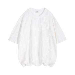 8XL-M 特大码夏季短袖冰丝皱感透气T恤男潮垂感宽松半袖DX305P45图片