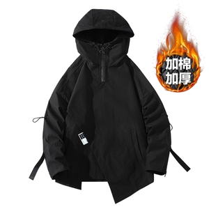 7XL-M平铺白底高领棉衣男冬新款加厚机能冲锋衣货足支持各种活动,白色碎花短袖搭配什么裙子好看图片