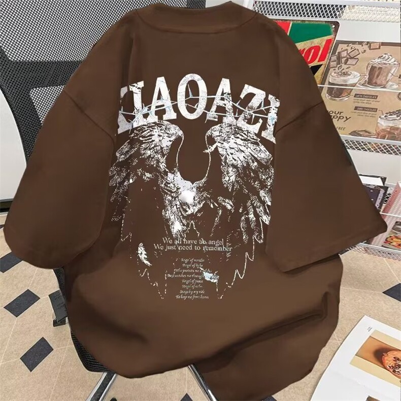 1506/QB15920/P23短袖t恤男潮牌夏季宽松网红潮流ins简约印花上衣，男装T恤，星座1506